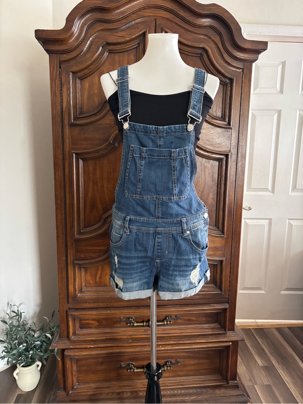 Dollhouse denim overalls